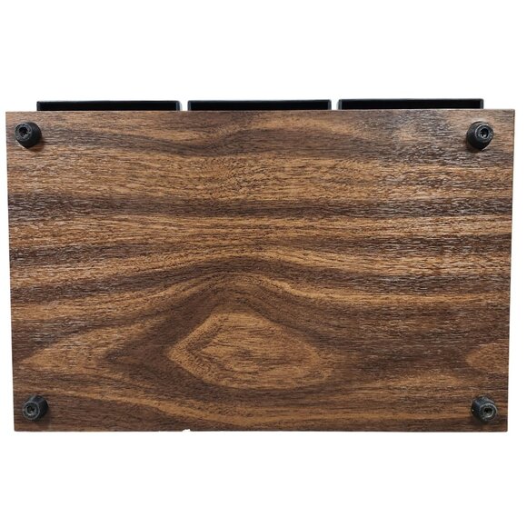 Vintage Realistic 36 Cassette Tape Storage Box Faux Wood 3 Drawers Stackable e - Picture 6 of 10